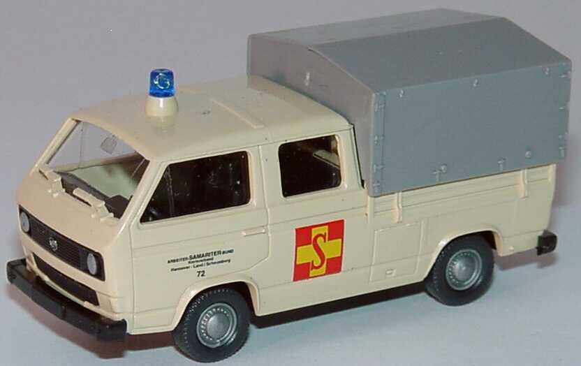 Foto 1:87 VW T3 Doka PP ASB Arbeiter-Samariter-Bund Kreisverband Hannover-Land/Schauberg Roco 1464