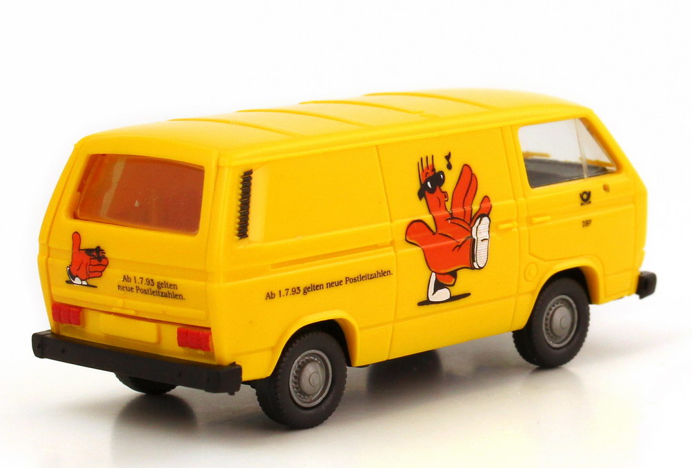 Foto 1:87 VW T3 Kasten Deutsche Post DBP, Rolf - Ab 1.7.95 gelten neue Postleitzahlen Roco 1437