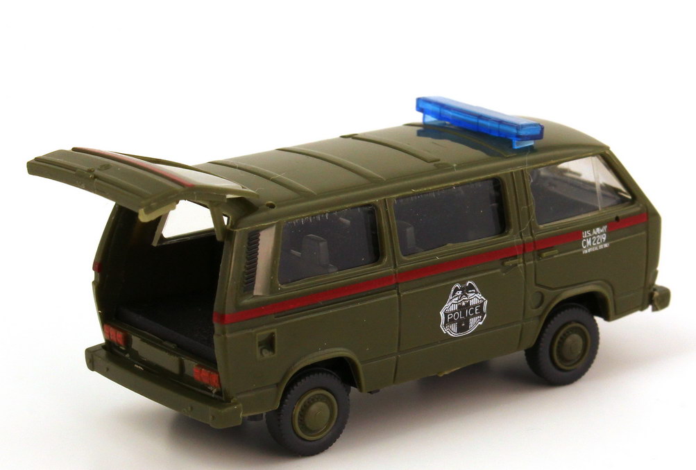 Foto 1:87 VW T3 Bus Syncro US Army Military Police olivgrün Roco Minitanks AusSet577