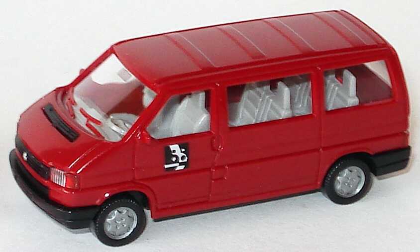 Foto 1:87 VW T4 Bus Rubinrot AutoMuseum Werbemodell Wiking