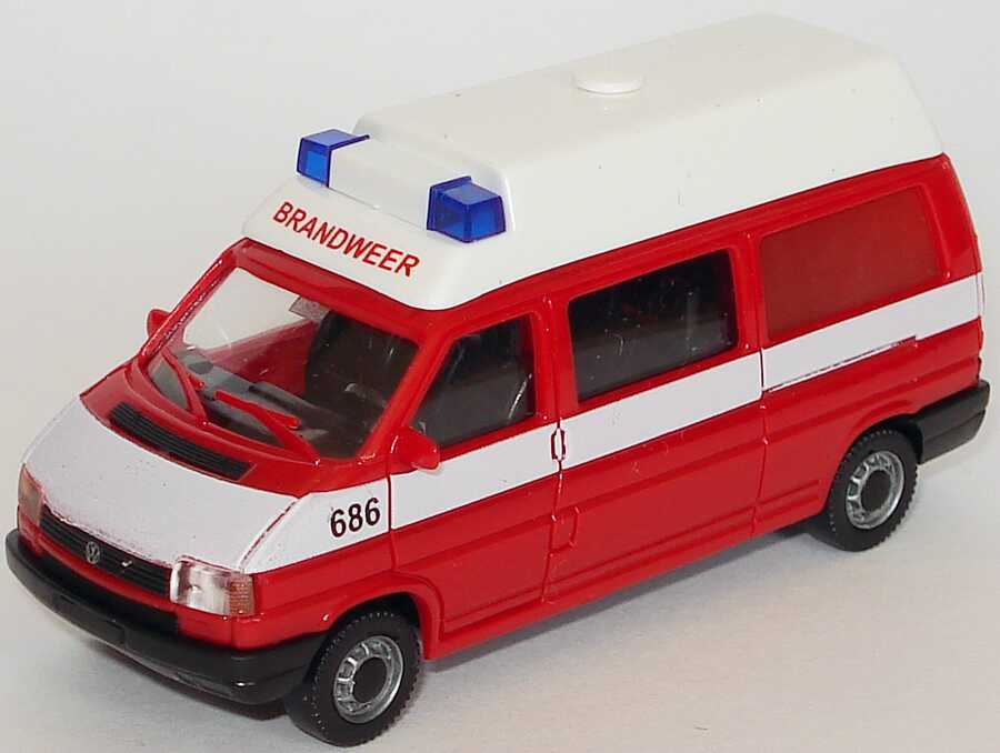 Foto 1:87 VW T4 Bus lang Hochdach Brandweer AMW/AWM