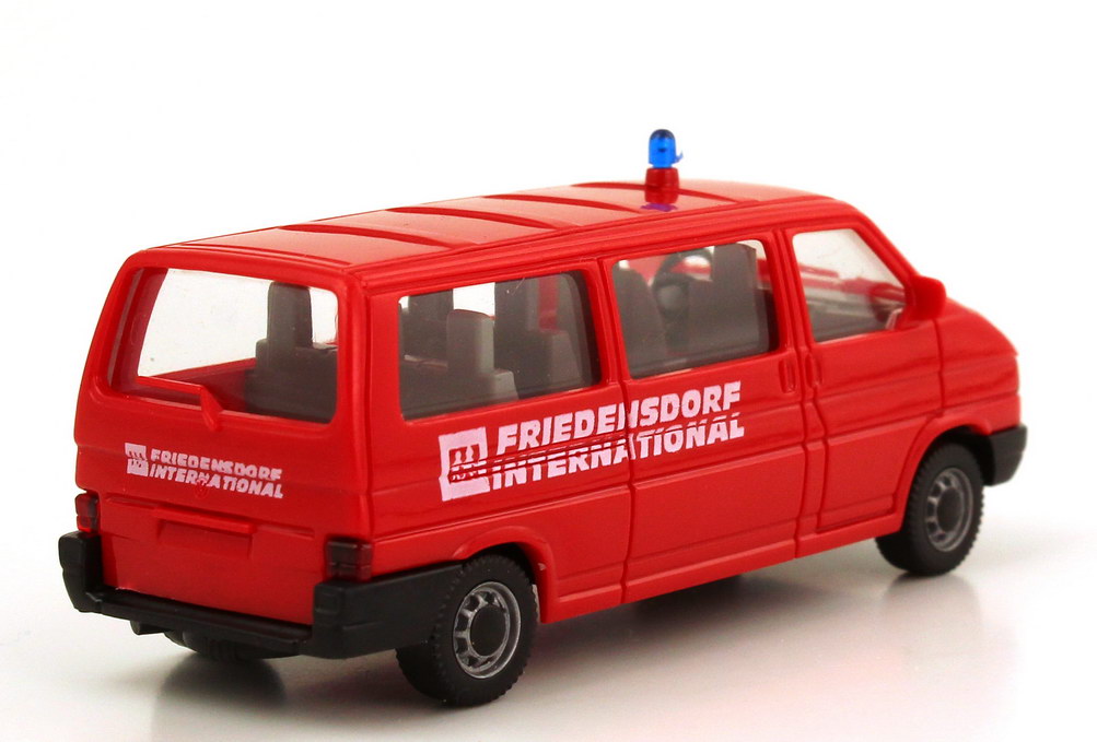 Foto 1:87 VW T4 Bus lang MTW rot Friedensdorf International AMW/AWM 9313
