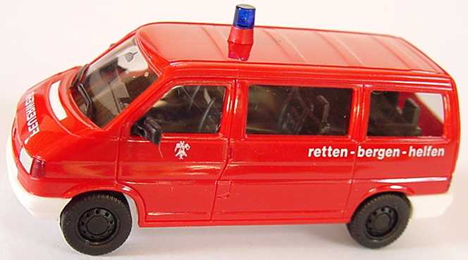 Foto 1:87 VW T4 Caravelle Feuerwehr retten-bergen-helfen herpa 041904