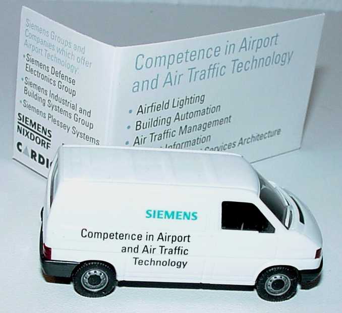 Foto 1:87 VW T4 Kasten Siemens - Competence in Airport and Air Traffic Technology herpa