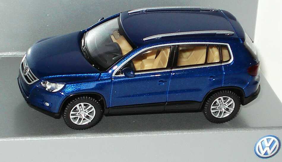 VW Tiguan, metallic-blau, 2015, Modellauto, Fertigmodell, Herpa 1