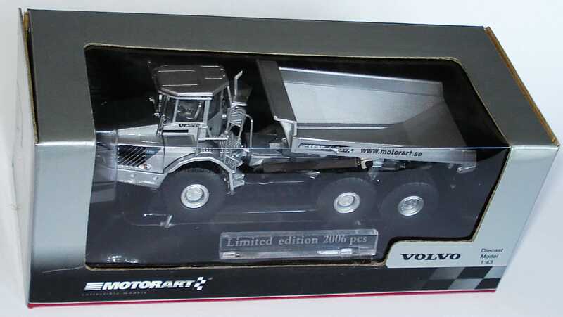 Foto 1:87 Volvo A40D Knickgelenkter Dumper silber-met. Limited Edition 2006 pcs MotorArt 13145