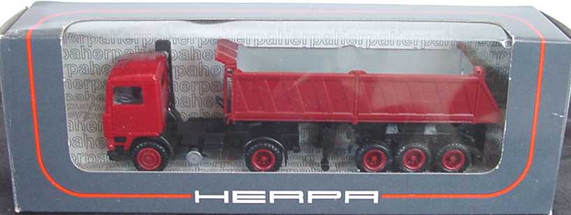 Foto 1:87 Volvo F10 (K) KippSzg 2/3 dunkelrot herpa 838000