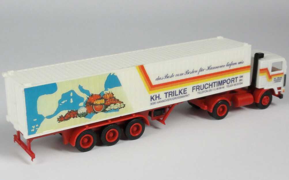 Foto 1:87 Volvo F12 40-CoSzg 2/3 KH. Trilke Fruchtimport GmbH, Hannover (Spiegel fest, Decal-Beschriftung) Albedo