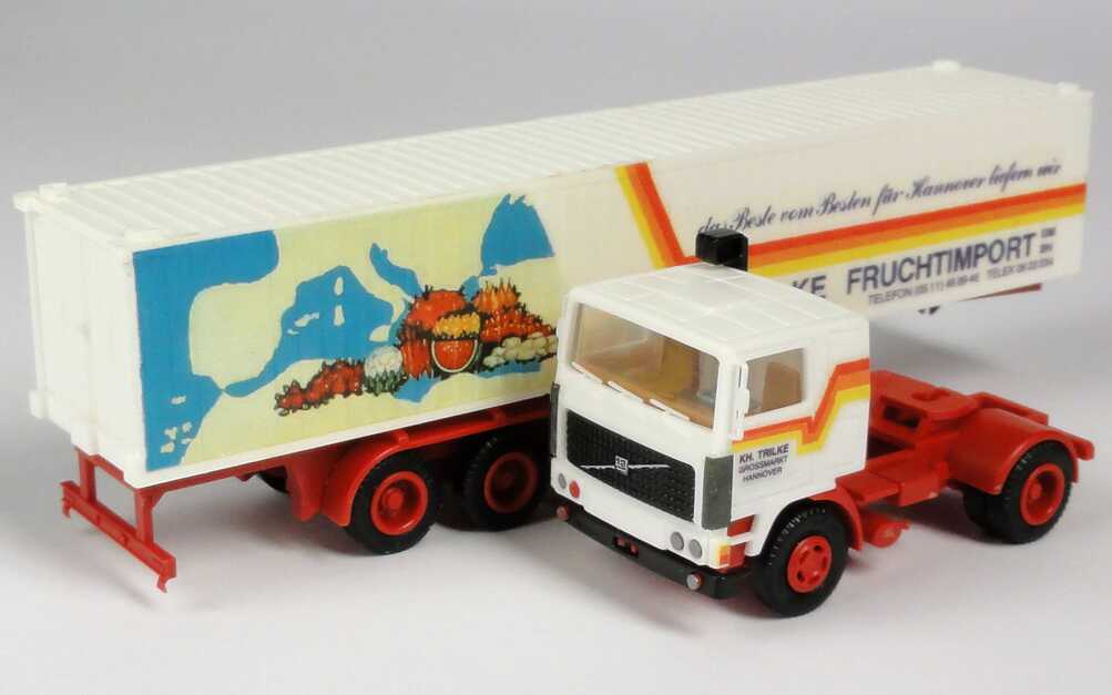 Foto 1:87 Volvo F12 40-CoSzg 2/3 KH. Trilke Fruchtimport GmbH, Hannover (Spiegel fest, Decal-Beschriftung) Albedo