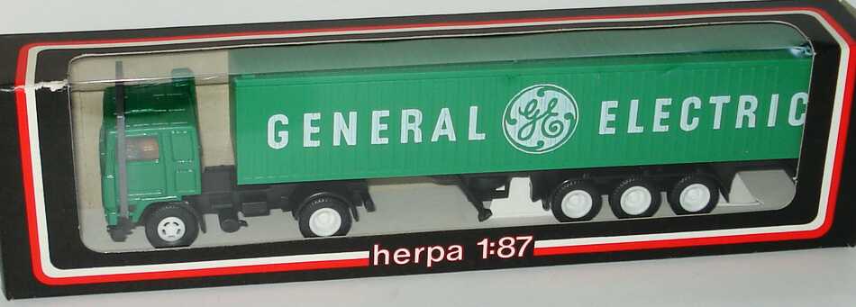 Foto 1:87 Volvo F12 40CoSzg 2/3 General Electric (angegossene Spiegel) herpa 801221