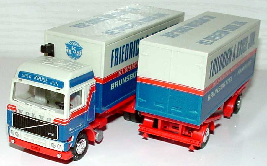 Foto 1:87 Volvo F12 Globetrotter WKoHgz 3/2 Friedrich A. Kruse Jun., Int. Spedition Möbeltransporte, Brunsbüttel - Hamburg Albedo