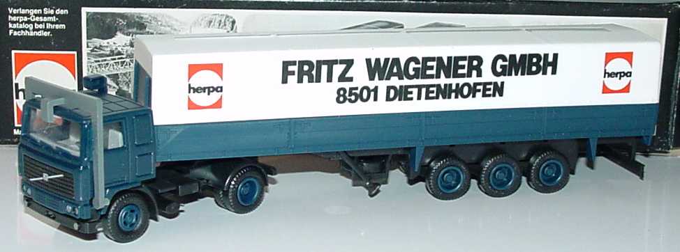 Foto 1:87 Volvo F12 PPSzg 2/3 Herpa - Fritz Wagener GmbH, 8501 Dietenhofen (angegossene Spiegel) herpa 801270