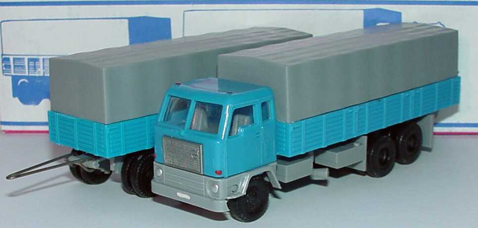 Foto 1:87 Volvo F88 PPHgz 3/2 blau/grau VEB Berlinplast HSL5457963/536/00113