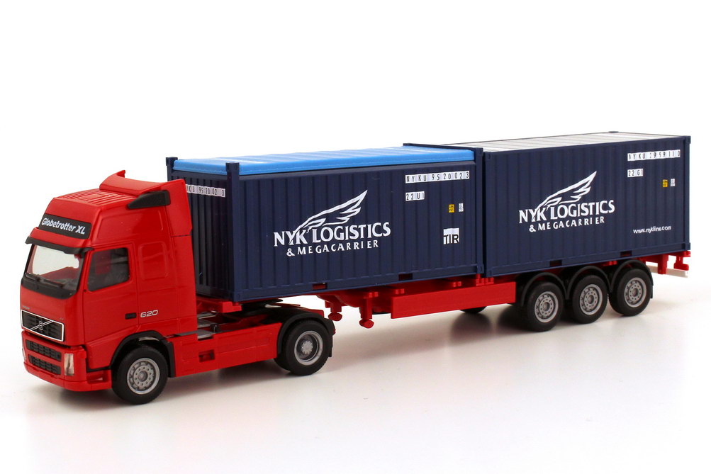 Foto 1:87 Volvo FH 16 620 Globetrotter XL Fv Cv 2x 20ft. Container-Szg 2/3 NYK Logistics herpa 154314