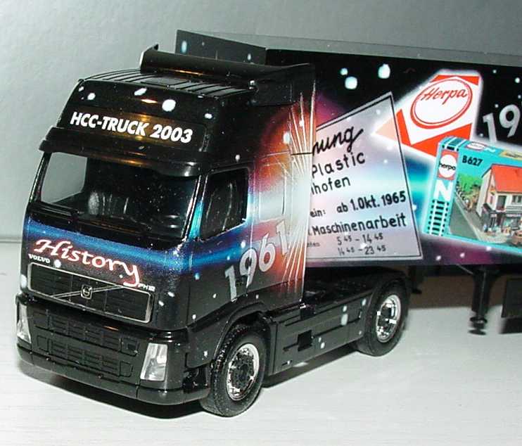 Foto 1:87 Volvo FH Facelift Globetrotter XL Fv Cv KoSzg 2/3 HCC-Truck 2003, Herpa History herpa 196932