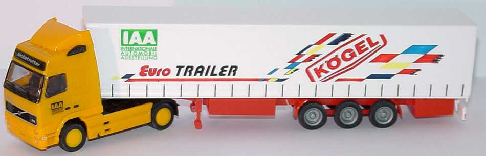 Foto 1:87 Volvo FH Globetrotter Fv Cv GpSzg 2/3 IAA, Kögel EuroTrailer (IAA 1994) Albedo