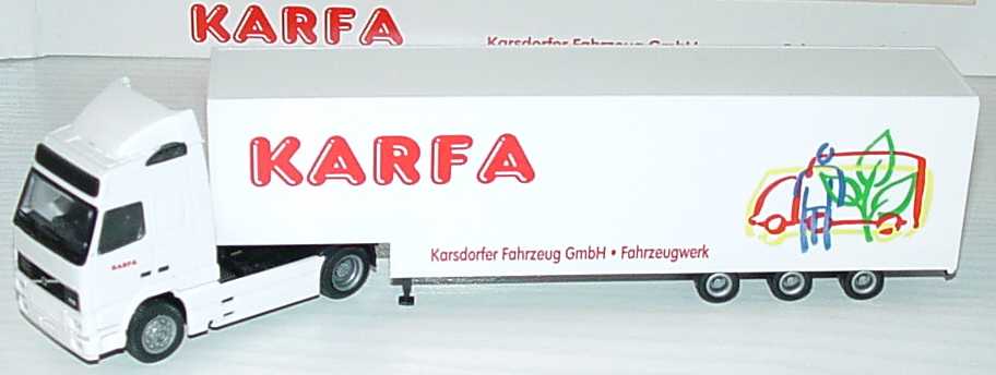 Foto 1:87 Volvo FH Globetrotter Fv Cv JuKoSzg 2/3 KARFA - Karnsdorfer Fahrzeug GmbH herpa