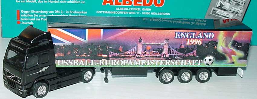 Foto 1:87 Volvo FH Globetrotter Fv Cv KoSzg 2/3 England 1996 - Fußball-Europameisterschaft Albedo