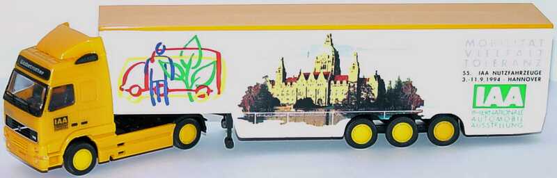 1:87 Volvo FH Globetrotter Fv Cv KoSzg Cv 2/3 "Mobilitt - Vielfalt - Toleranz, IAA Nutzfahrzeuge 1994" 