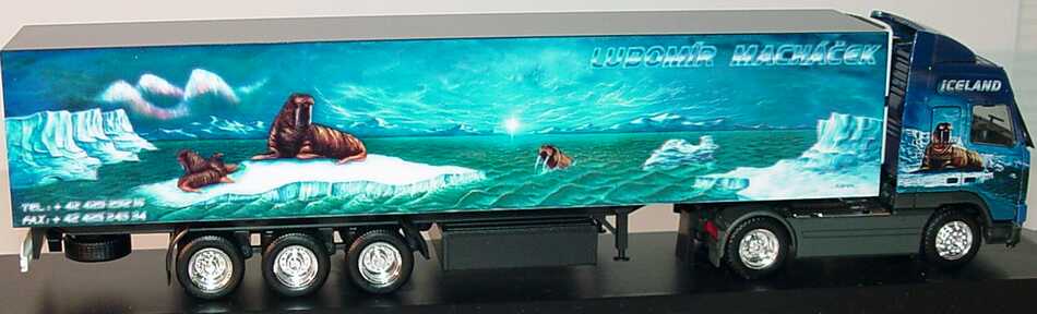 Foto 1:87 Volvo FH Globetrotter Fv Cv KükoSzg 2/3 Lubomir Machacek, Iceland-Truck herpa 186704