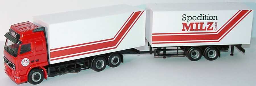 Foto 1:87 Volvo FH Globetrotter KükoTanHgz 3/2 Spedition Milz GmbH herpa 147590