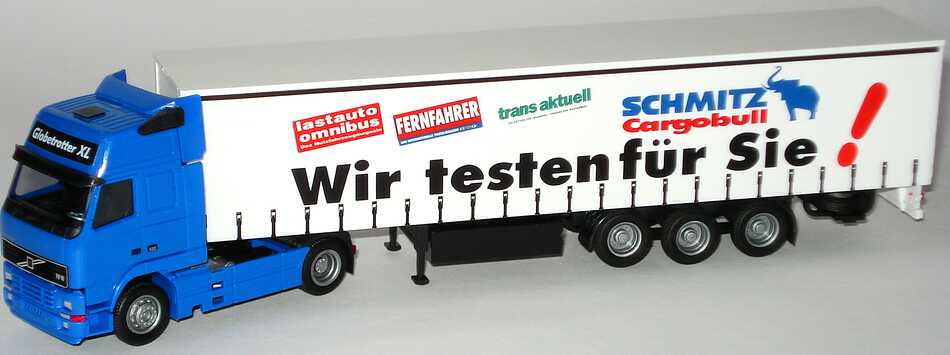 Foto 1:87 Volvo FH Globetrotter XL Fv Cv GpSzg 2/3 Schmitz Cargobull, Lastauto Omnibus, Fernfahrer, Trans Aktuell, Wir testen für Sie! AMW/AWM 51932