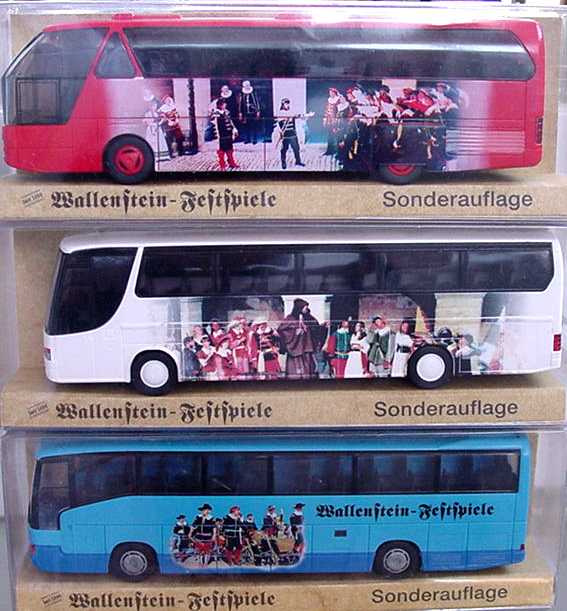 Foto 1:87 Wallenstein-Festspiele 1997 (Neoplan Starliner + Setra S 315 HDH + MB O 404 ) Rietze