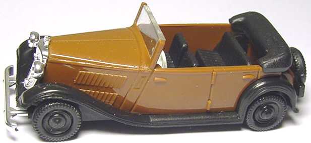 Foto 1:87 Wanderer W 240 Cabrio-Limousine braun/schwarz Brekina