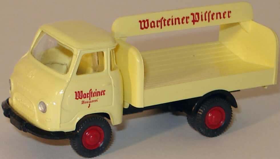 Foto 1:87 Warsteiner Historical Motoring 2. Modell-Edition (VW Brezel-Käfer + Hanomag Kurier Getränkewagen + Mercedes  LP321 2a PP-Lkw in Videohülle) Wiking 3289