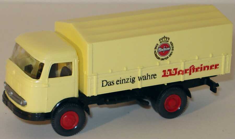 Foto 1:87 Warsteiner Historical Motoring 2. Modell-Edition (VW Brezel-Käfer + Hanomag Kurier Getränkewagen + Mercedes  LP321 2a PP-Lkw in Videohülle) Wiking 3289