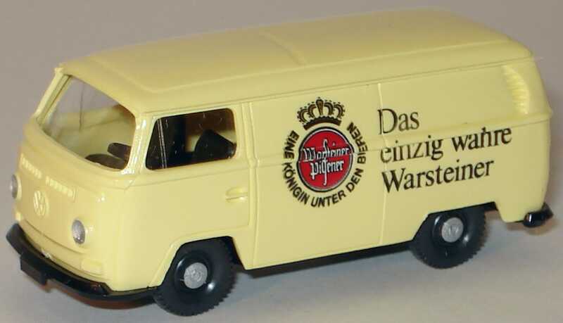 Foto 1:87 Warsteiner Historical Motoring 3. Modell-Edition (VW T1 + T2 + T3 + T4 Kasten in Videohülle) Wiking 3289