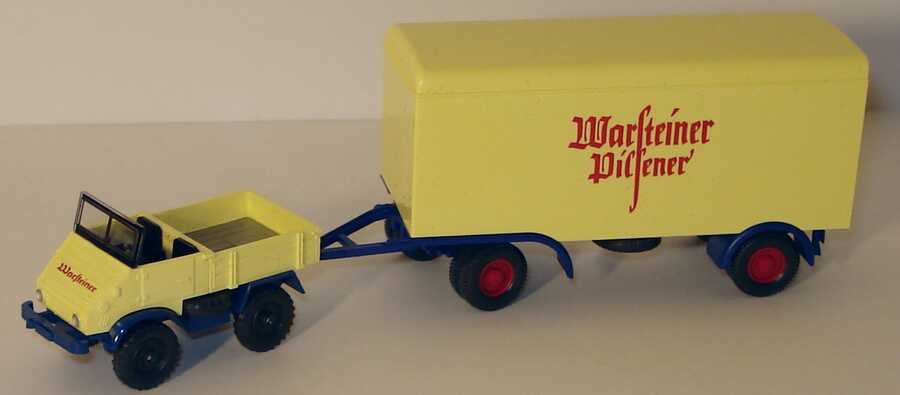 Foto 1:87 Warsteiner Historical Motoring 6. Modell-Edition (Mercedes-Benz LP 2223 TankSzg + Unimog 411 mit Anhänger) Wiking 3676