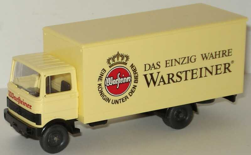 Foto 1:87 Warsteiner Historical Motoring 7. Modell-Edition (Mercedes-Benz LP 813 + 814 + Atego 2a Koffer-Lkw in Videohülle) Wiking 3681