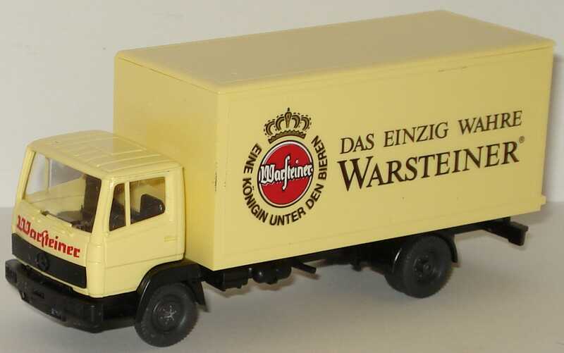 Foto 1:87 Warsteiner Historical Motoring 7. Modell-Edition (Mercedes-Benz LP 813 + 814 + Atego 2a Koffer-Lkw in Videohülle) Wiking 3681