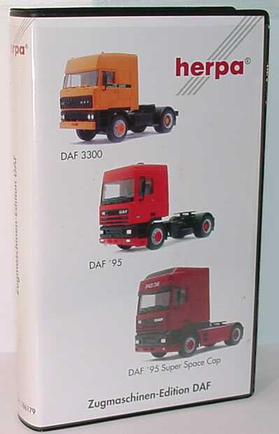 Foto 1:87 Zugmaschinen-Edition DAF (DAF 3300 SC orange + DAF 95 SC rot + DAF 95 SSC weinrot) herpa 186179