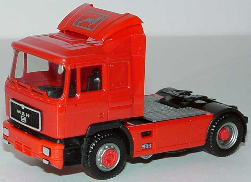 Foto 1:87 Zugmaschinen-Edition MAN (MAN F8 orange + MAN F90 Fv Cv rot + MAN F2000 Hochdach Fv Cv weinrot) herpa 186193