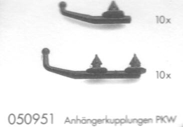 Foto 1:87 herpa Anhängerkupplungen für Pkw (20 Stück) herpa 050951