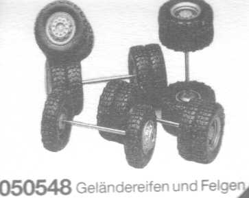 Foto 1:87 herpa Geländereifen und Felgen (für 8 Achsen) herpa 050548