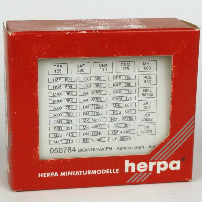 Foto 1:87 herpa Skandinavien-Kennzeichen-Set herpa 050784