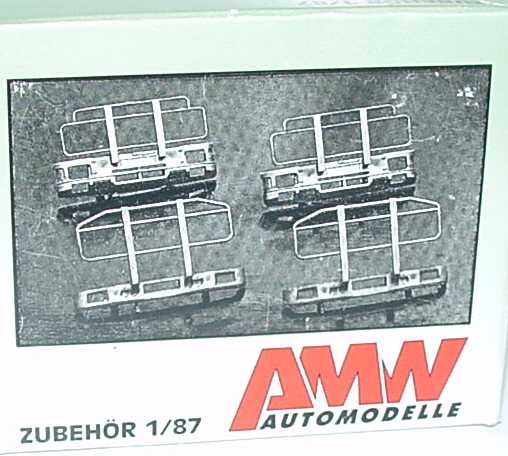 Foto 1:87 herpa Stoßfänger verchromt mit Rammschutz (2x für Mercedes SK + 2x für MAN F90) AMW/AWM 90004