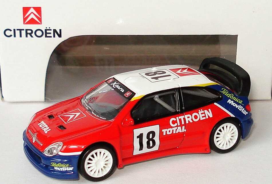 Foto 3Inch 1:55 Citroen Xsara WRC Rally 2003 Total Nr.18, Loeb / Elena Werbemodell Norev AMC009488