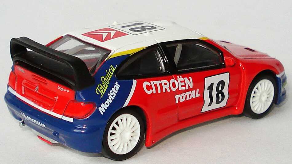 Foto 3Inch 1:55 Citroen Xsara WRC Rally 2003 Total Nr.18, Loeb / Elena Werbemodell Norev AMC009488