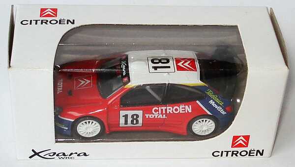 Foto 3Inch 1:55 Citroen Xsara WRC Rally 2003 Total Nr.18, Loeb / Elena Werbemodell Norev AMC009488
